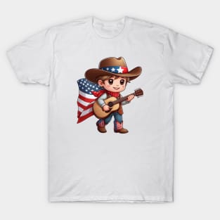 A Whimsical Tribute to American Culture in Cartoon Style T-Shirt T-Shirt